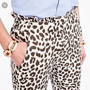 J. Crew ruffle waist linen pants